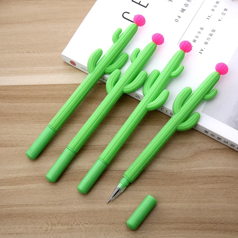 Cactus Shaped Roller Gel Pens Set Writing Tools School Home Office Kawaii Stationery Kids Girls Gift Back To School Dropshipping