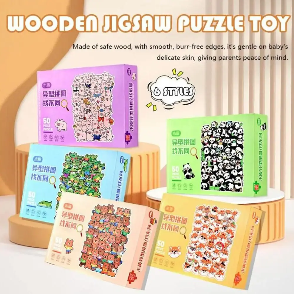 

Irregular Shaped Animal Cat Jigsaw Puzzles Panda Crocodile Cartoon Shape Puzzles Bear Wooden Animal Shape Puzzles Educational