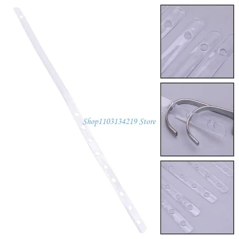 N5KC 5Pcs Transparent Display Hanger Connector Strips Display Stable For Clothes Rack