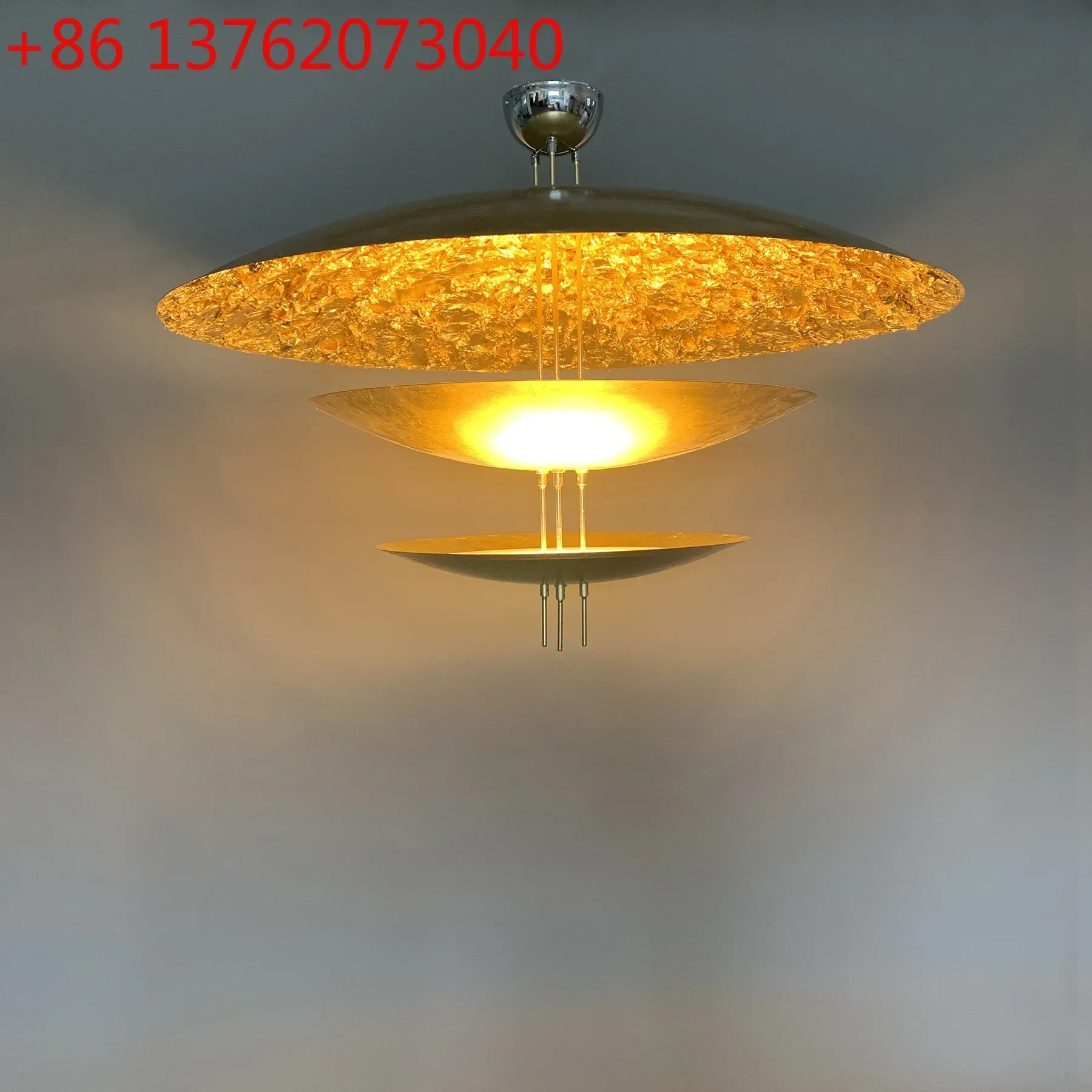 Italian minimalist gold foil flying saucer chandelier living room chandelier Xiaohongshu Internet celebrity creative chandelier