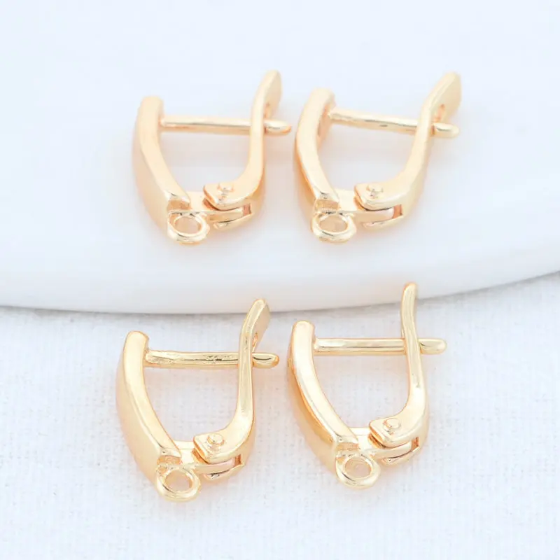 10*19MM 14K Gold Color Brass Round Earrings Hoops High Quality Jewelry Making Supplies Diy Findings Accessories