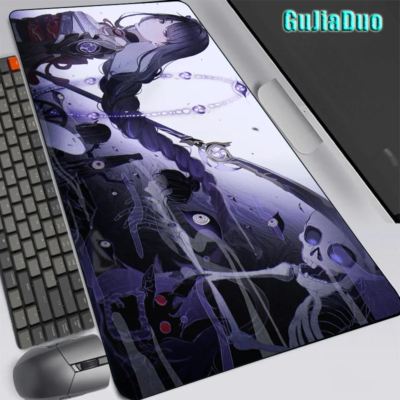 

Genshin Impact Raiden Shogun 80x40cm Large Mouse Pad Gamer Computer Table Desk Mat Gaming Hoom Accessories Kawaii Comic Mousepad