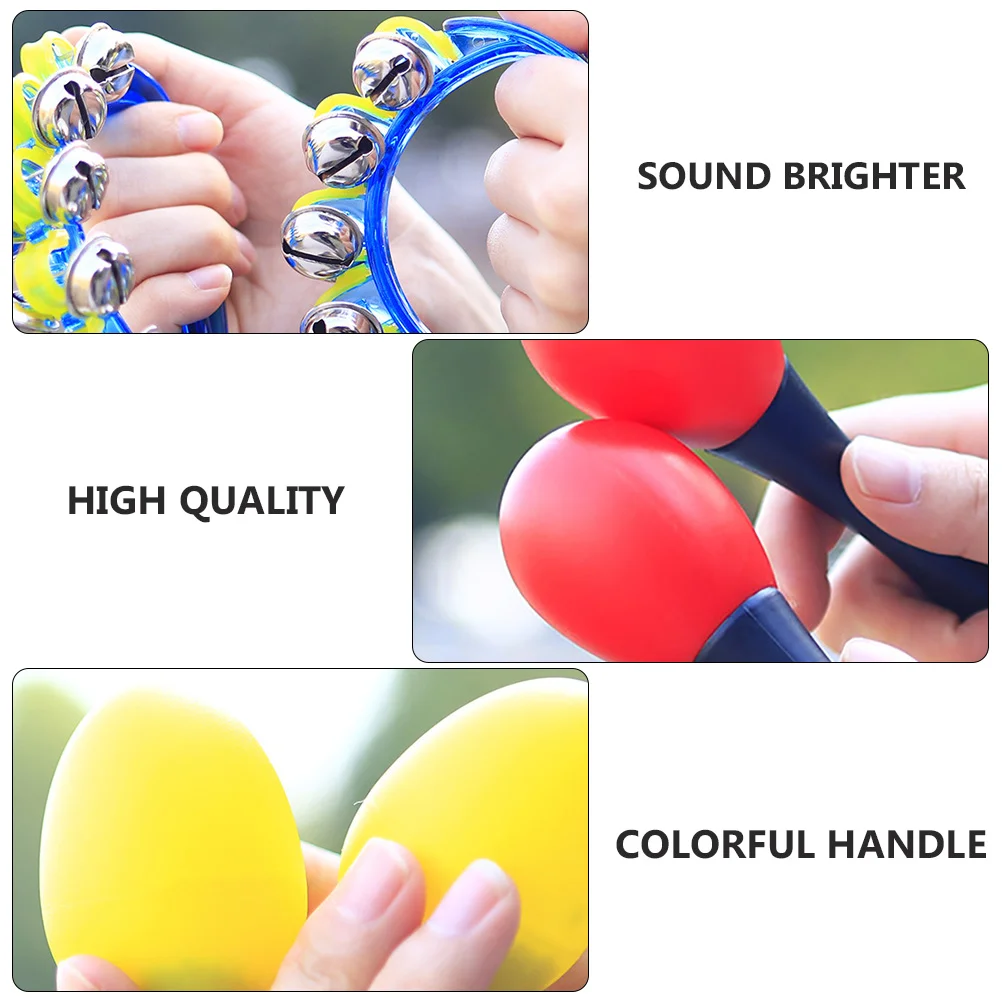 5 unids/set instrumento Musical bebé mano agitar campana instrumentos juguetes para niños percusión educativa