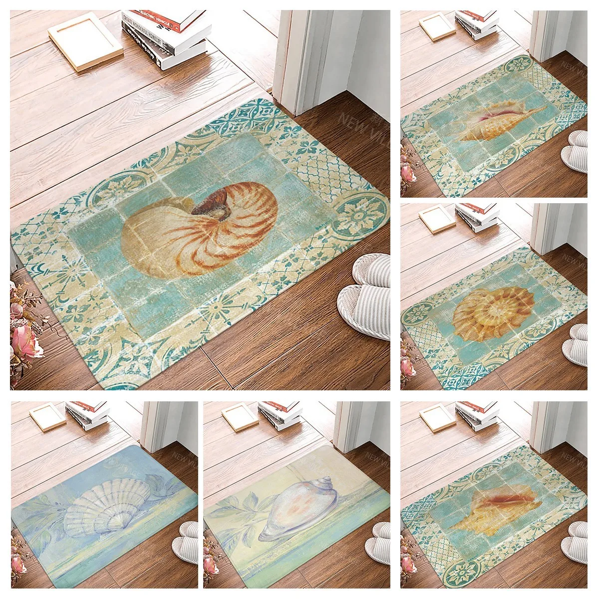 Non slip shower mat bathroom rug shower mat home decoration door mat kitchen bedroom entrance room mat submarine animal door mat