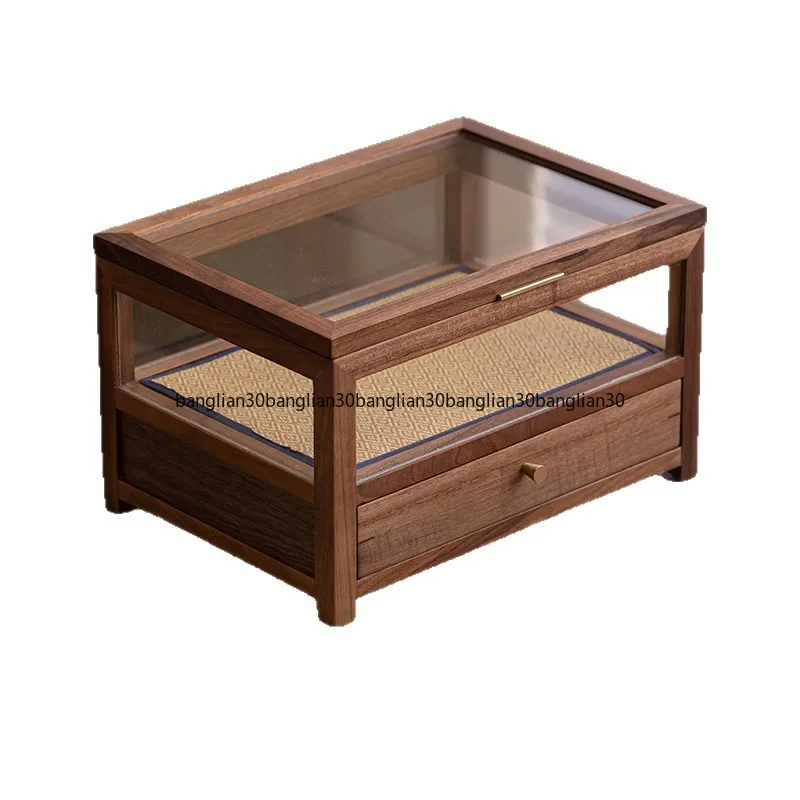 

Чайный сервиз из орехового дерева, бытовой стеклянный шкаф, витрина, полка, ящик для хранения