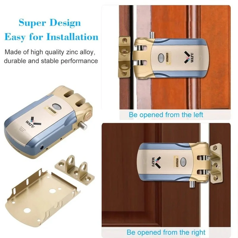 Smart Lock Security Door Is Easy To Install Wafu 018 Pro Electric Door Lock Wireless Control with Remote Switch