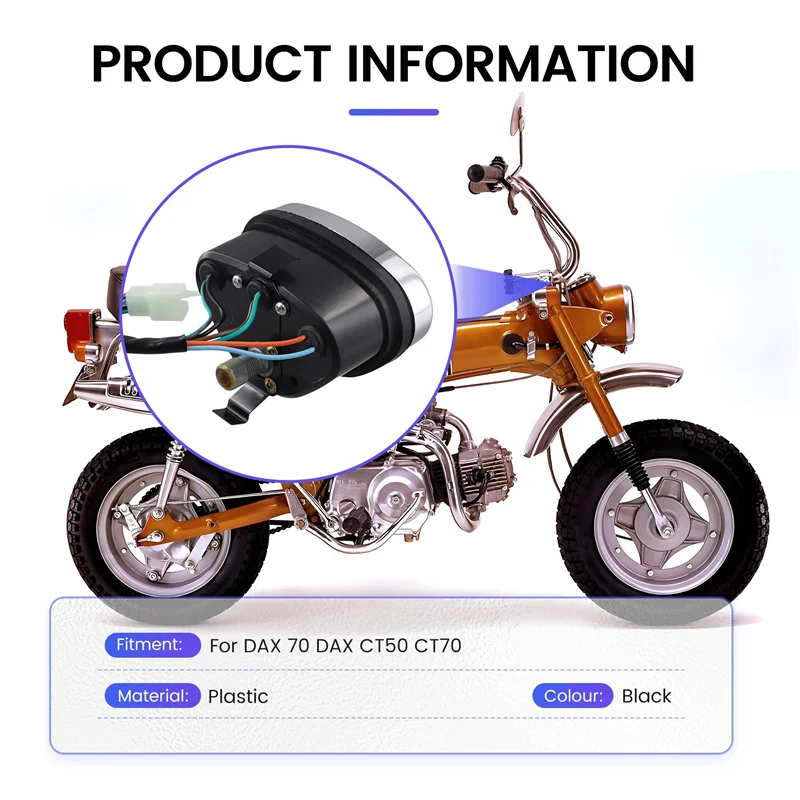 A20K-velocímetro para motocicleta, odómetro para Honda DAX 70 DAX CT50 CT70, medidor Digital