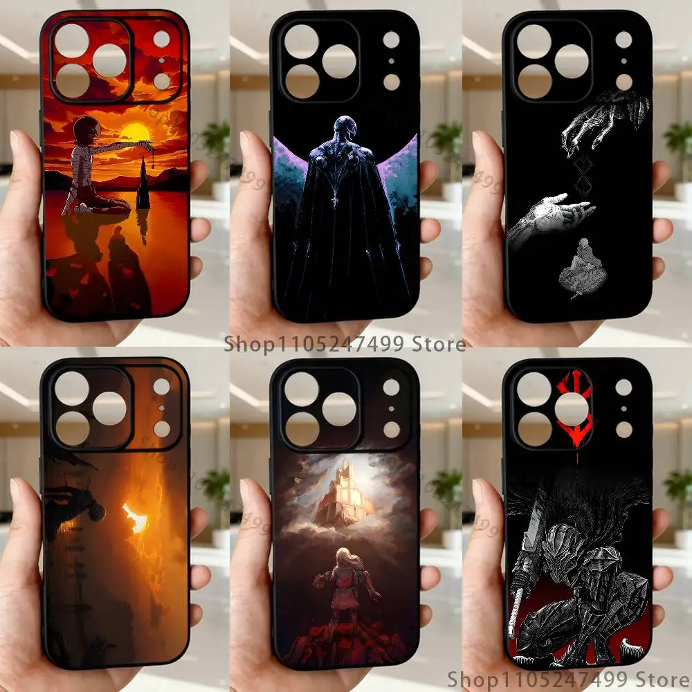 

Griffith B-BerserkS Phone Case For iPhone 17,16,15,14,13,12,11,Pro,Max,Plus,E,SE4,Air,Mini Black Soft Funda