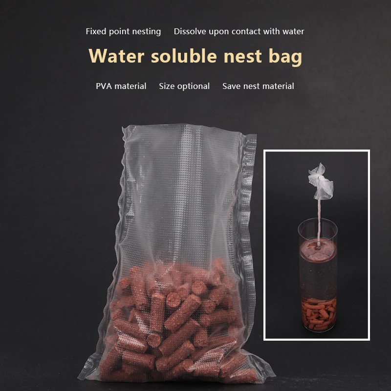 50PCS PVA Bags For Carp Fishing Fast Dissolving Environmental Water-soluble Bag For Fishing Accessories Carp Boilies Tackles