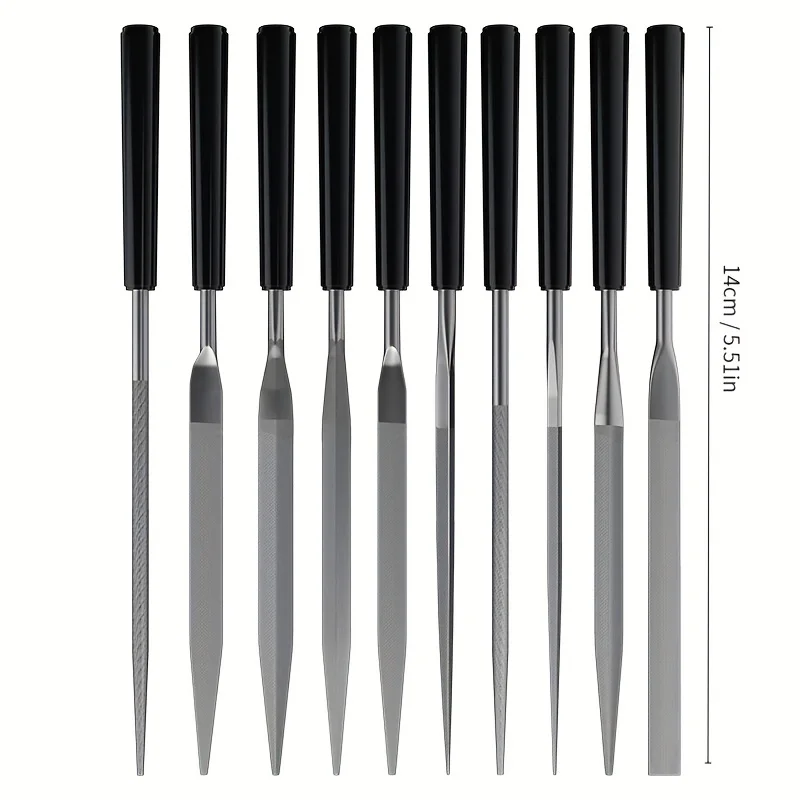 10pcs/set Metal Needle File Set Wood Rasp Metal Polishing Hand FileTools Steel Rasp Needl Filing For Metal Glass Stone Wood Carv