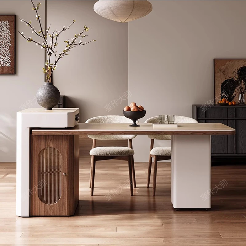 Wood Nordic Dining Table Extending Extendable Designer Space Saving Dining Table Kitchen High Restaurant Muebles Home Furniture