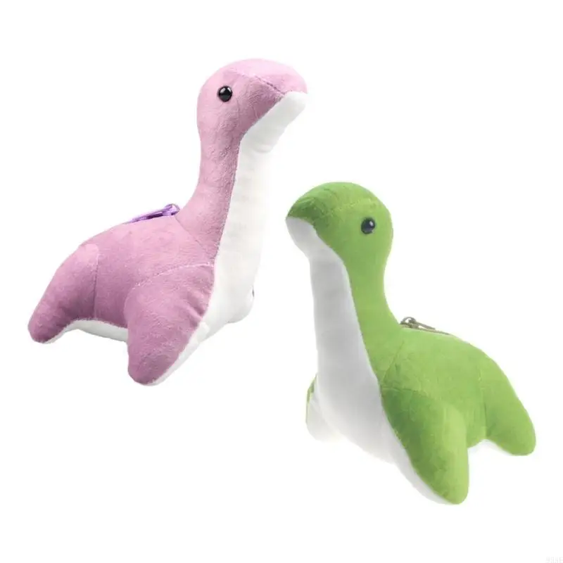 

95AE Babies Stuffed Nessie Doll Green Color Plush Appease Toy Infant Toy