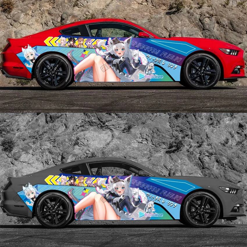 Customized Design Anime Stickers Cartoon Car Body Itasha Vinyl Decal Exterior Accessories Suit For Golf BMW Audi Ford Tesla Etc.