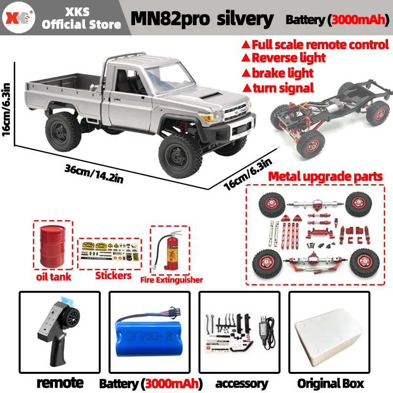 XKS mn82pro mn82 remote control truck 1:12 full proportion 2.4g