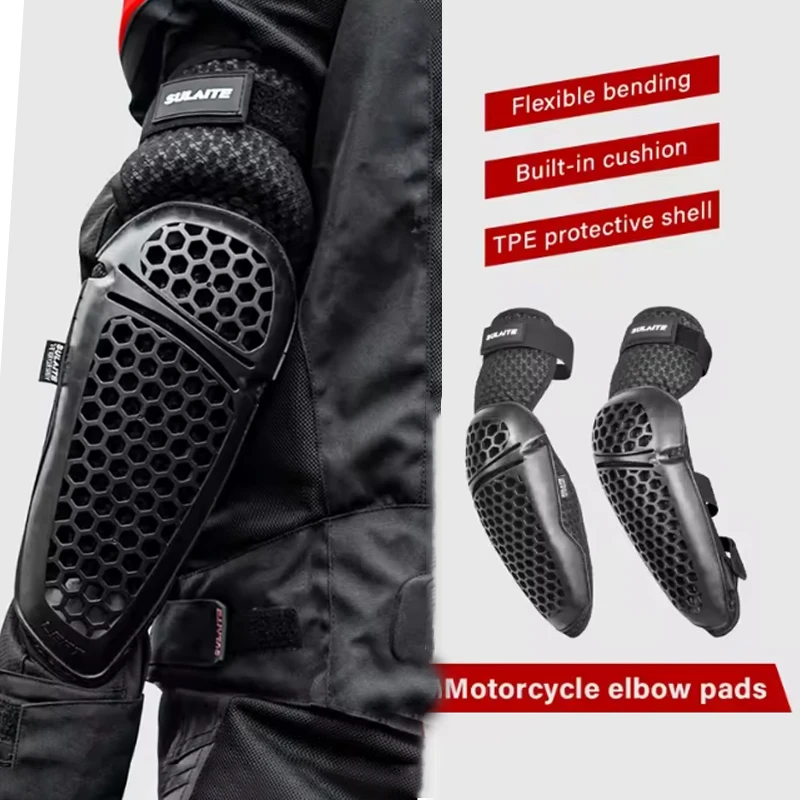 

Professional Breathable D3O Motorcycle Armor Set 4PCS - Lightweight Knee & Elbow Protectors Guard for MTB, Motocross, Cycling