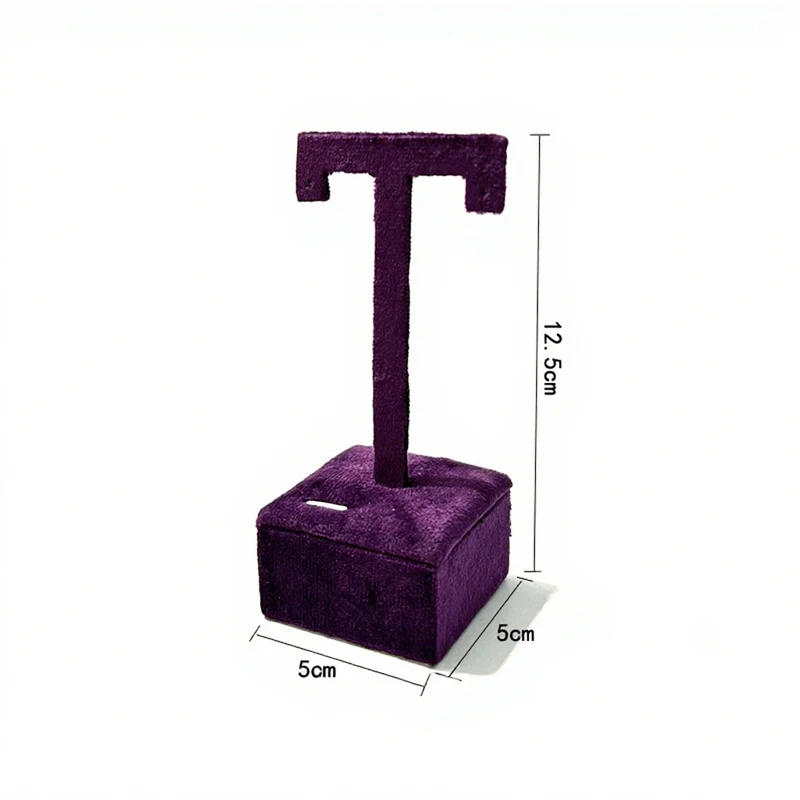 High-End Purple Velvet Jewelry Display Stand for Store Home,Multi-Functional with Soft Lining,Earrings,Rings,Necklaces,Bracelets image 3