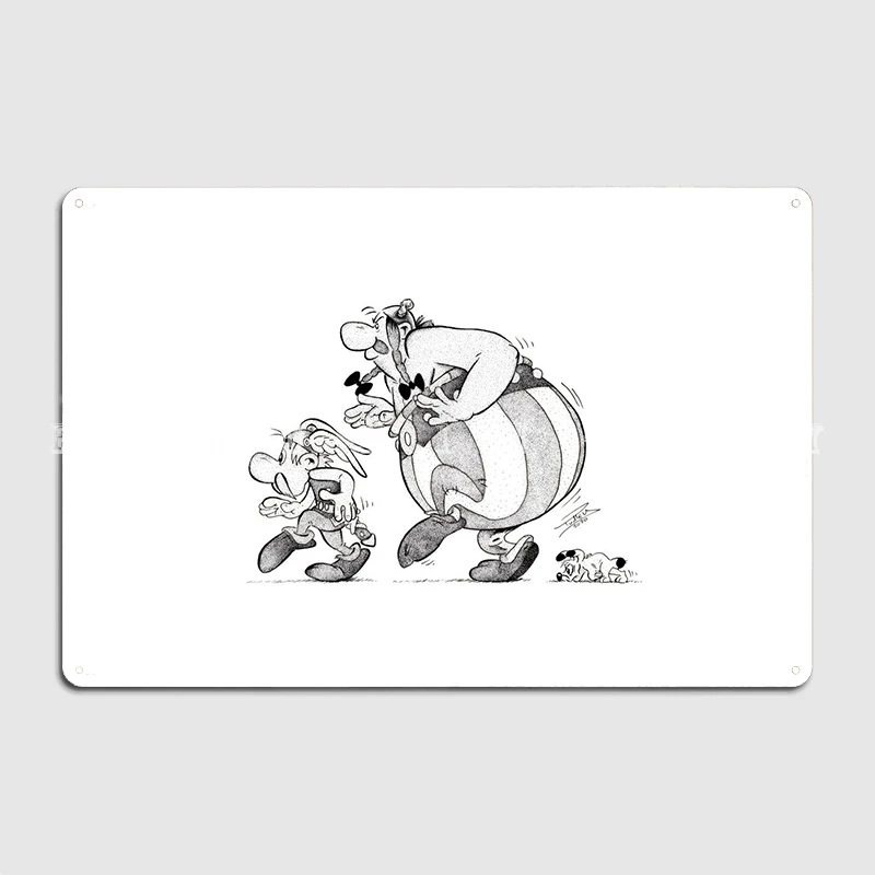 Asterix And Obelix Metal Sign Mural Painting Customize Wall Mural Kitchen Tin Sign Posters