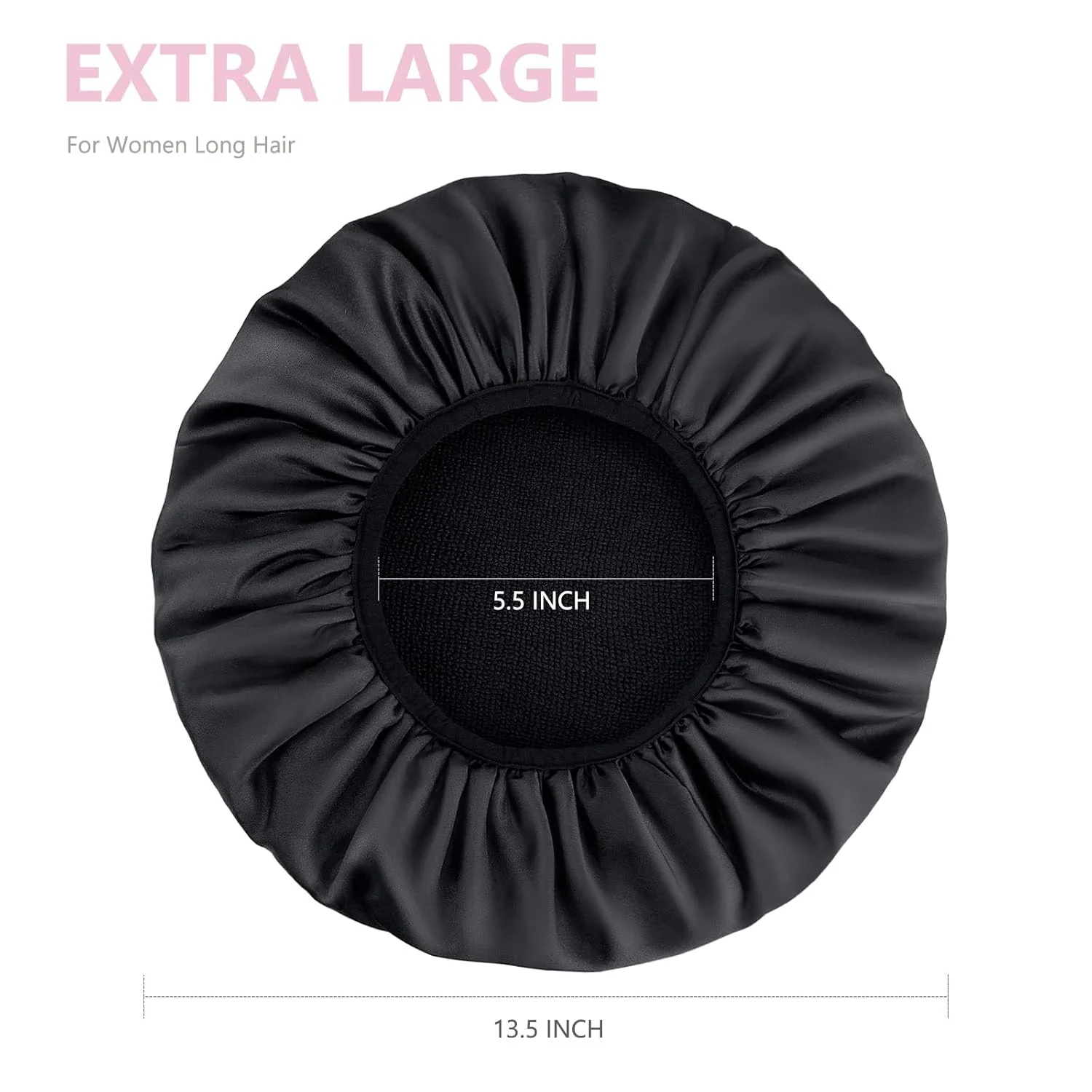 

Shower ,Terry Lined Shower for Women Reusable, Triple Layer Waterproof Bath , Extra Large for Women Long Hair