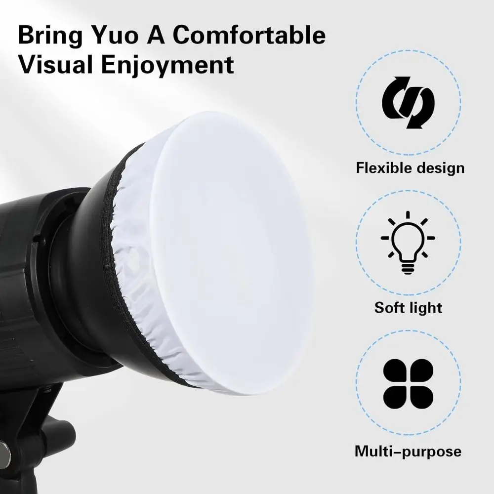 New White Soft Light Diffuser Sock Standard Nylon Diffuser Cloth 7" 180mm Diffuser Shade Dish