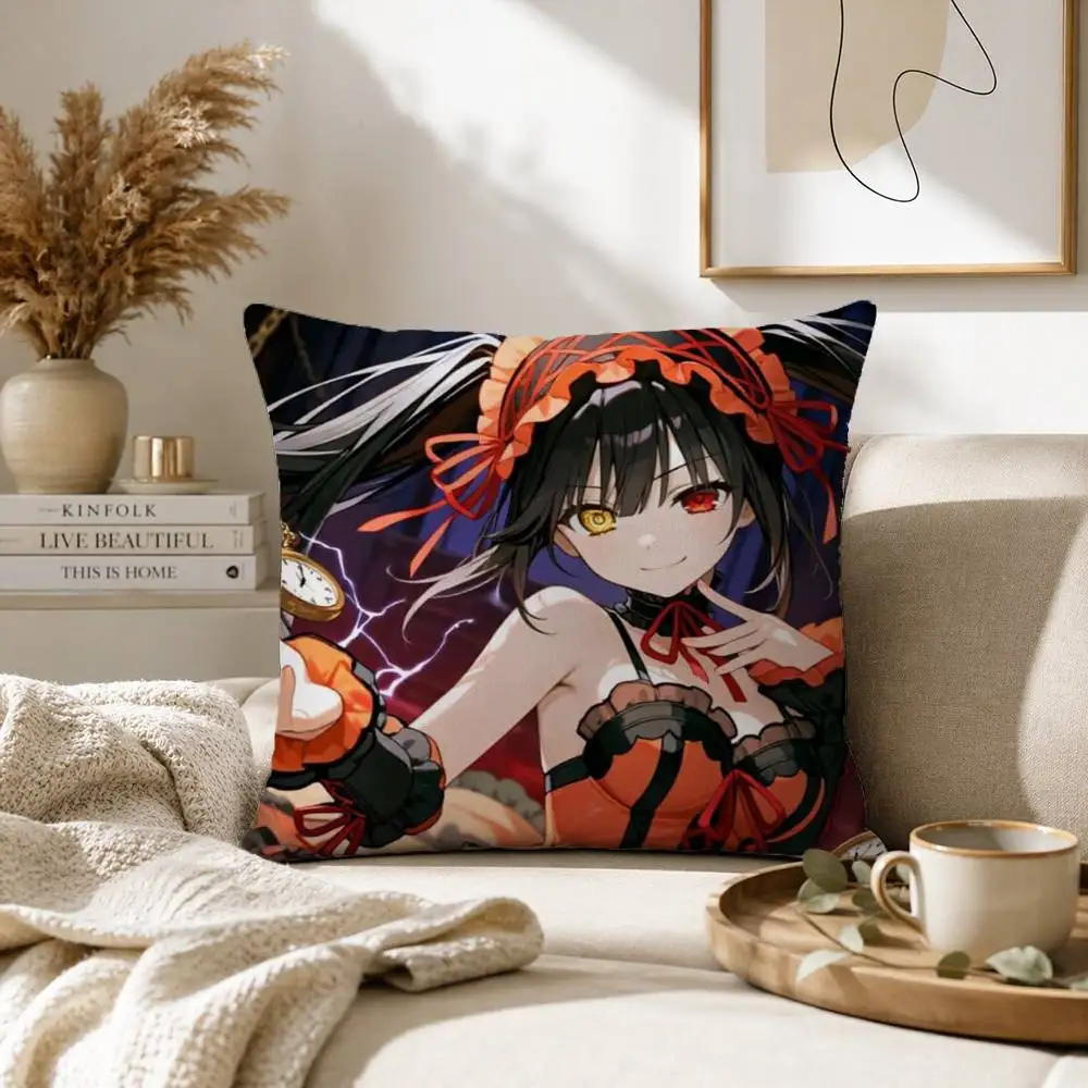 Date A Live Tokisaki Kurumi Pillow Case for Sofa Living Room Home office Decor Protective Cover