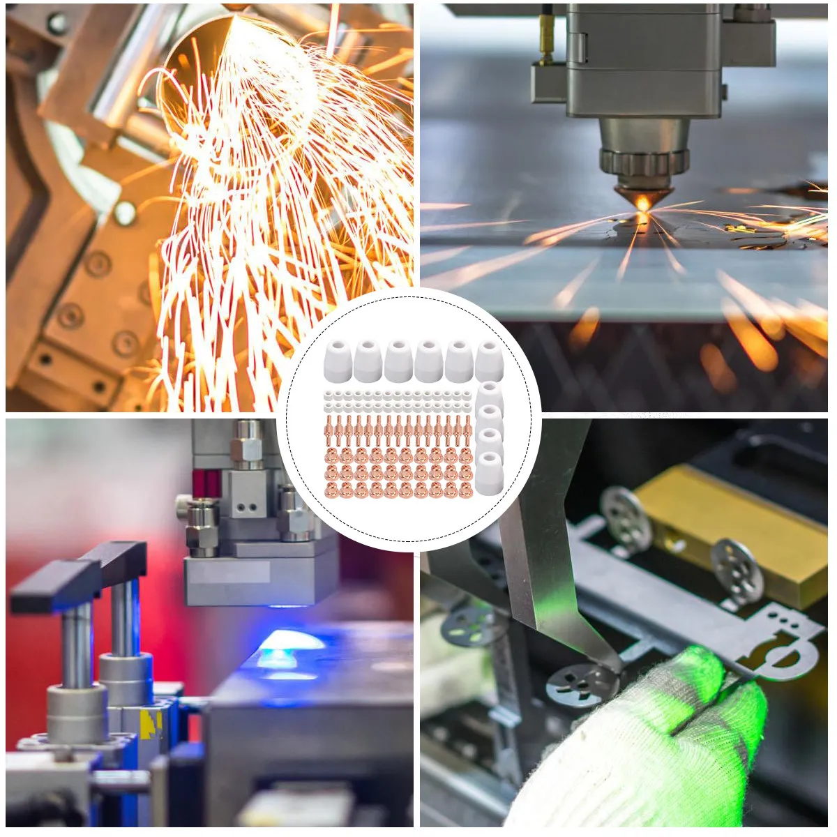 

Набор расходных материалов для плазменной резки из 85 предметов -31 JG-40: совместимые сопла, электроды, защитные экраны для Cut-40, Cut-40D, CT312, CT416, CT518