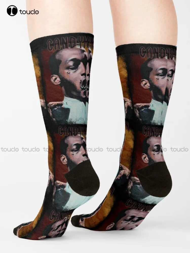 Candyman Candyman Tony Todd Horror Daniel Robitaille Slasher Supernatural Socks Running Socks For Men Cartoon 360° Digital Print