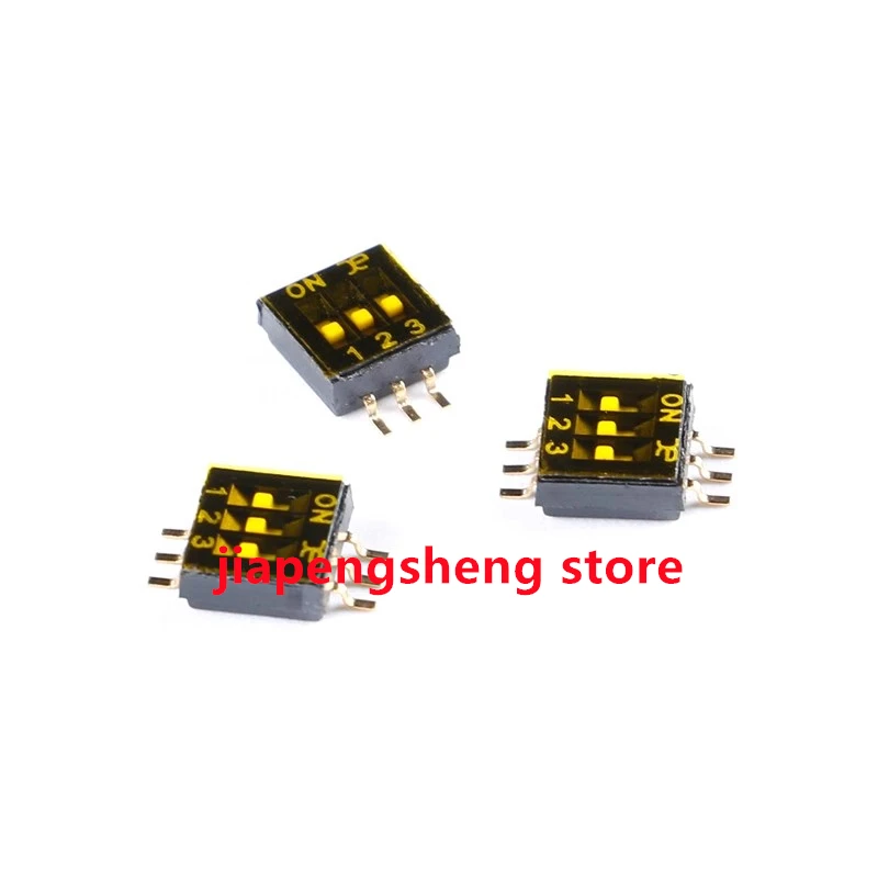 DSHP03TSGET Switch, DSHP03TSGET, 1.27mm Pitch, 3-bit Patch DIP Switch, New, Original, 5Pcs