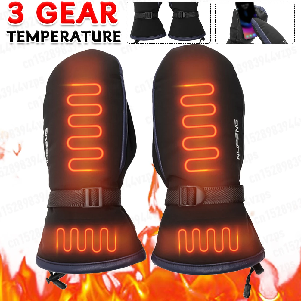 

Electric Heated Hand WarmerUSB Touch Screen Gloves Winter Warm 3 Gear Temperature for Climbing Hiking Cycling Outdoor Ski