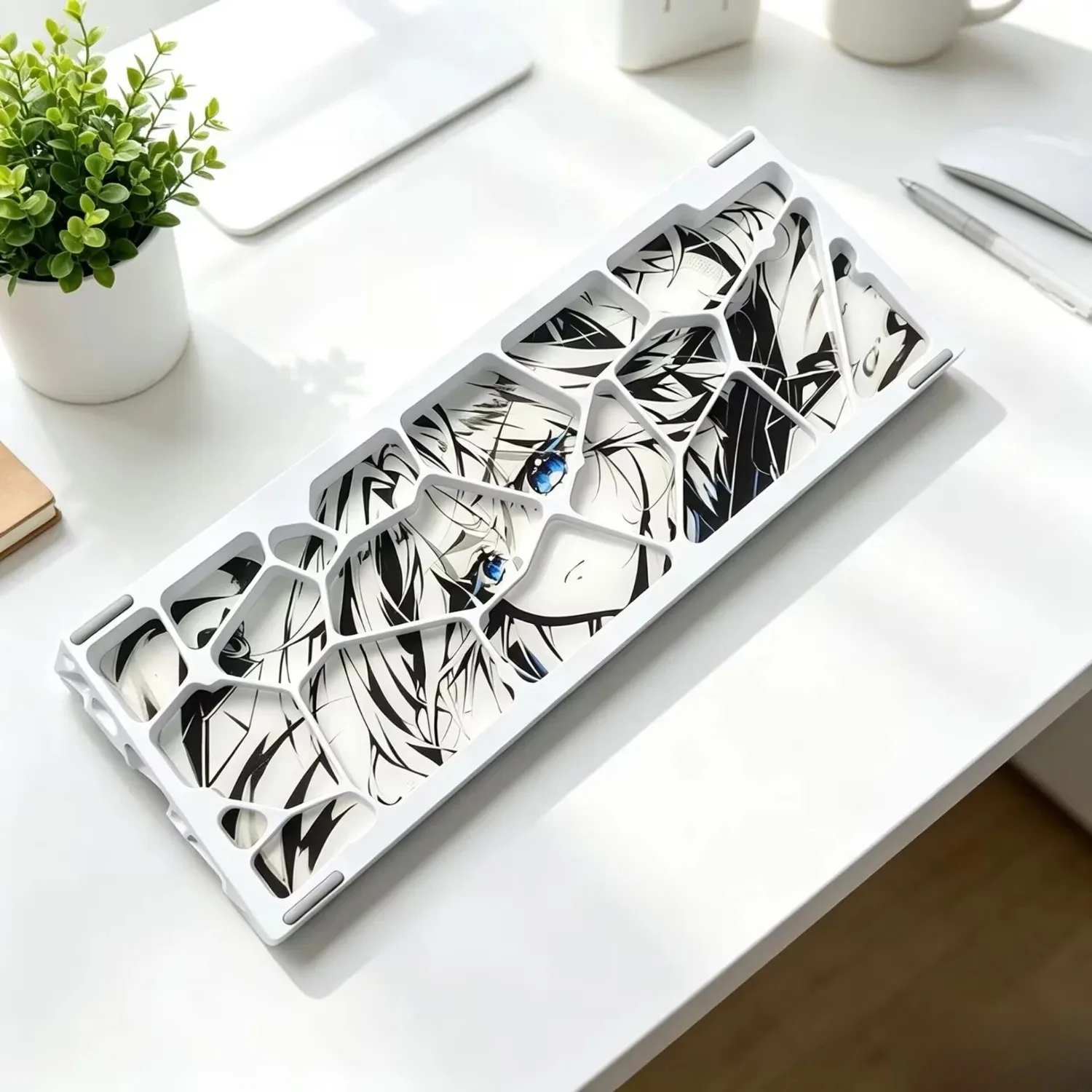 Holy60 Aluminum Case WaterRipple Diffuser GH60Standard SizeSoraV2SupportedCustom Image Available Mechanical Keyboard Light Panel