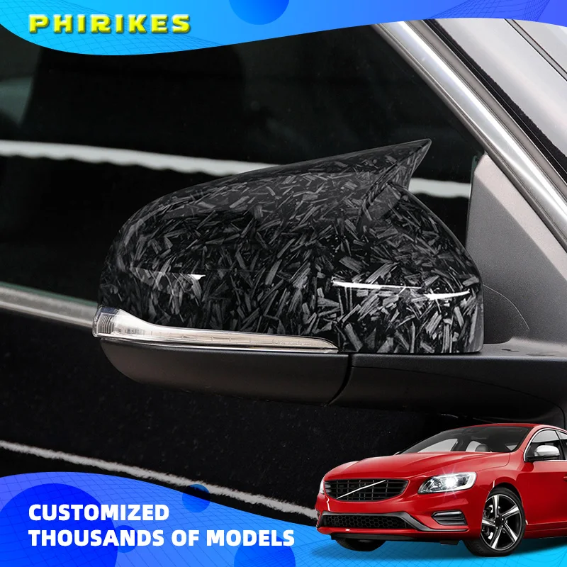 

Pair Car Side Rearview Mirror Cover For Volvo V40 V60 S60 T5 T6 2011-2019 31402628 31402636 Mirror Caps Trims