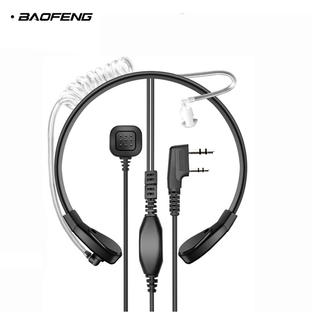 

Гарнитура с воздушной акустической трубкой для рации Baofeng Radio K Port, наушники PTT с микрофоном для наушников UV-5R 888s
