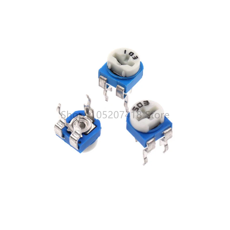 100pcs RM065 100 200 500 1K 2K 5K 10K 20K 50K 100K 200K 500K 1M Ohm 101 201 501 Trimpot Trimmer Potentiometer Variable Resistor