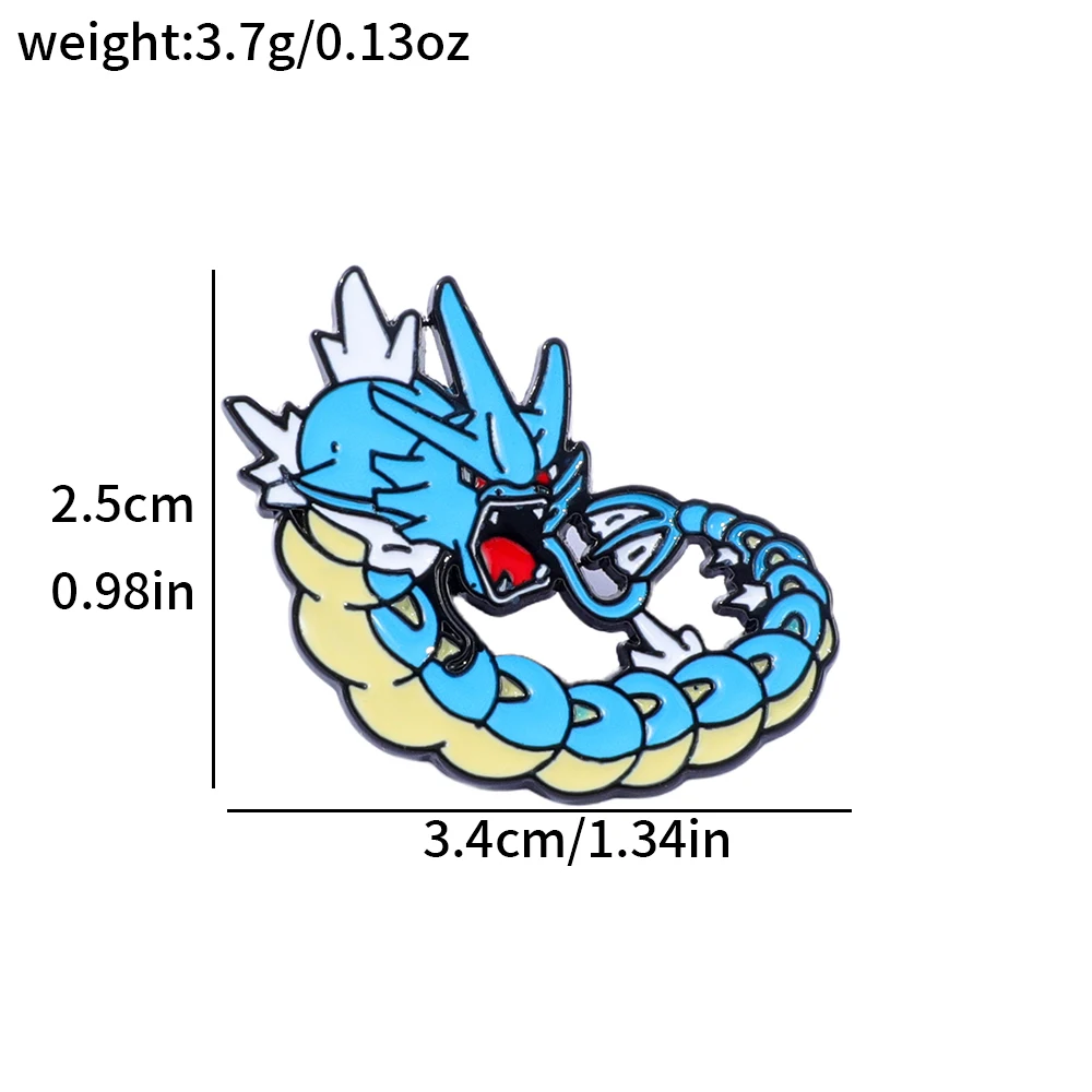 1 Pc Pokémon Cartoon Brooch Greninja Gyarados Creativity Pin Purse Backpack Clothing Metal Badge Accessories Gift for Friend view 5