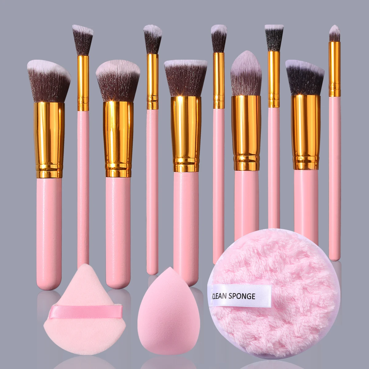 مجموعة فرش مكياج لظلال العيون البودرة السائبة كبيرة الحجم مكونة من 13 قطعة وإسفنجة مكياج ناعمة منتفخة مسحوق مثلثة/مثلثة #1