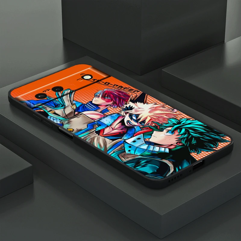 لينة سيليكون أسود حالة الهاتف واقية من العيوب ، M-My Hero ، أنيمي ، بارد ، جوجل بكسل 8 ، 7A ، 7 ، 6A ، 6 ، 5A ، 5 ، 4 ، 4A ، XL ، 5G