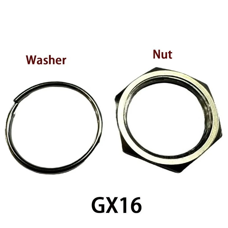 10Pcs 50Pcs/100Pcs GX12 GX16 GX20 Connector Nut Washer Aviation Plug Socket Connector Nut GX12 GX16 GX20 Aviation Plug Washer
