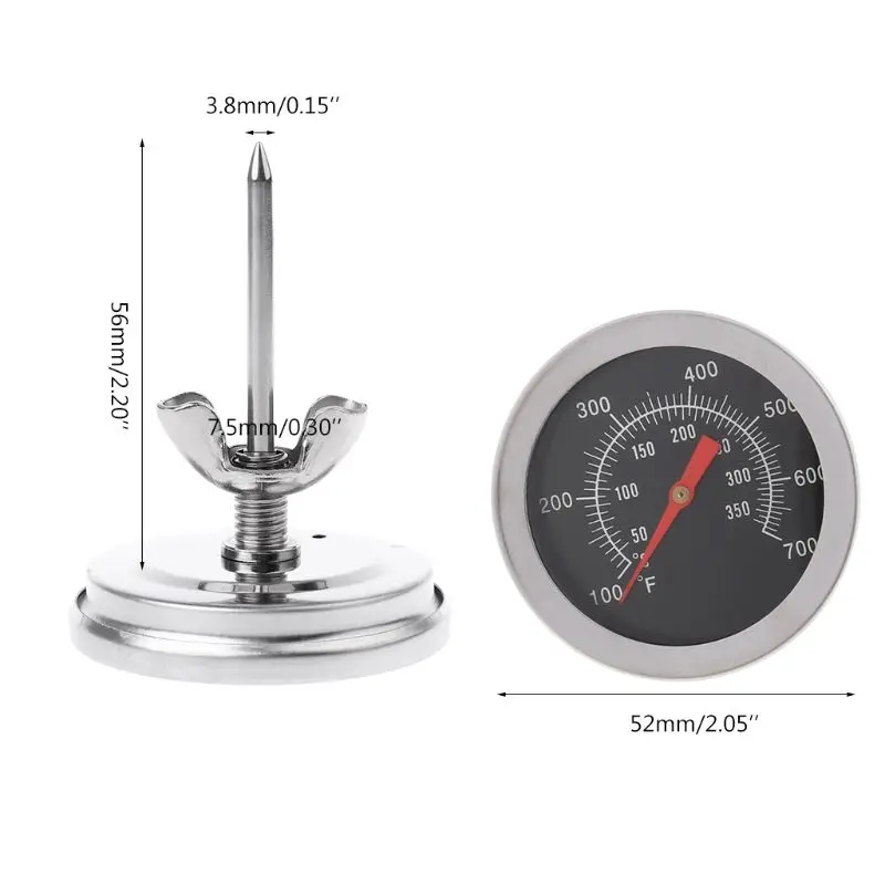 Dial Type Stainless Steel Oven Thermometer with Clear Scale Large Dial Temperature Gauge Kitchen Cooking Tool Compact-