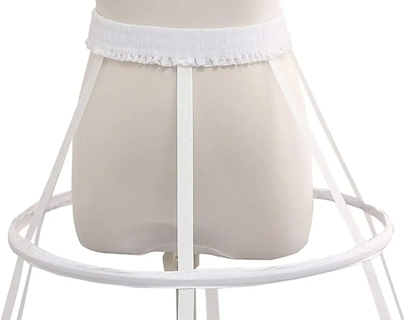 2 Hoop Cage Crinoline Underskirt gonna Pannier sottoveste per abito da ballo di fine anno