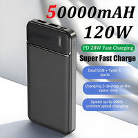 50000mAh 120W Power Bank Super Fast Charging Portable External Battery Powerbank High Capacity Power Bank For iPhone Samsung