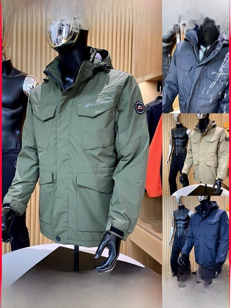

Thiened Recommended Outdoor Level Fce Lined Hooded Casual Jaet Windproof Waterproof Winter Leisure Coat for Youth