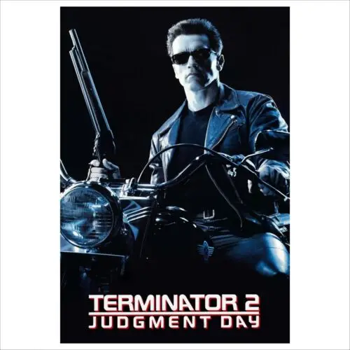 Metal Terminator 2 Judgement Day Tin Sign Aluminium Wall Art Movie Room Man Cave