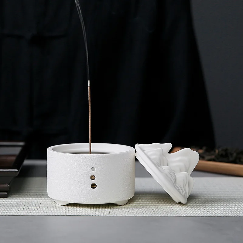 Creative Ceramic Incense Pedestal Home Indoor Deodorizing Incense Burner - Aromatherapy Yoga Atmosphere Plate Incense Burner