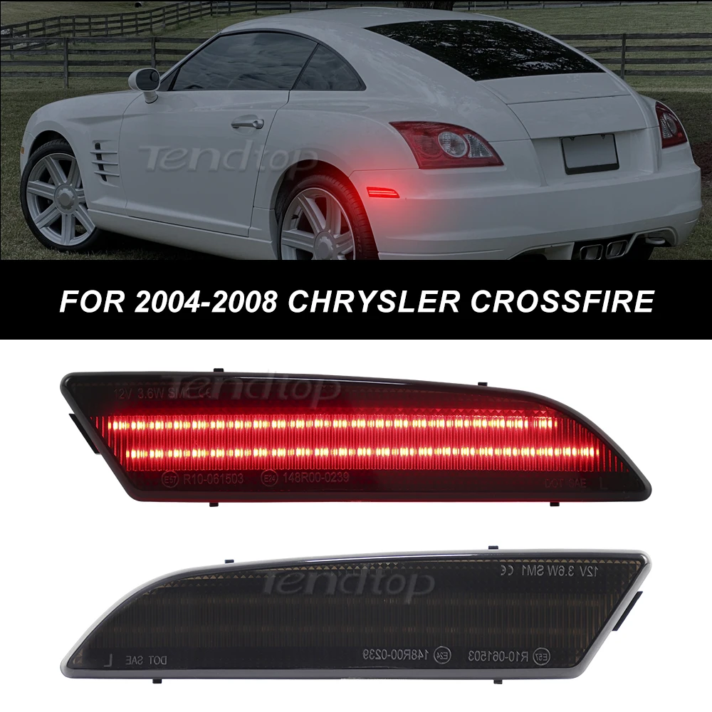 

LED Front Rear Side Marker Light Turn Signal Driving Lights Sidemarker Lamps For 2004-2008 Chrysler Crossfire