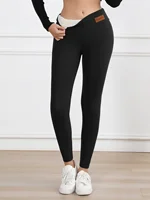 Winter Ultra Thick Imitation Lamb Cashmere Artificial Velvet Leggings Women Plush Thickened High Waisted Long Warm Pants 6