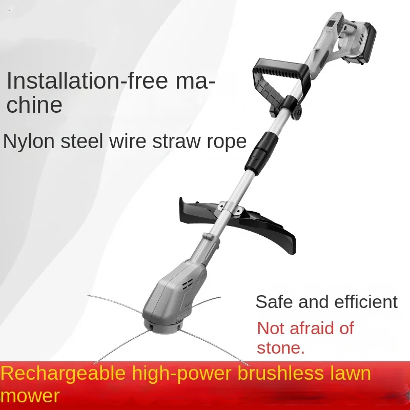 

9-Inch New Home Power Lawn Mower Beautify Green Weeding High Power Lithium Battery Agricultural Harvester Desbrozadora Batería