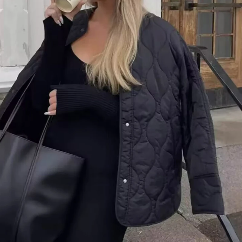 Women's Coat 2026 New Fashion Autumn Winter Side-Slit Oversized Loose Warm Jacket for Women Casual Chic Women Outerwear