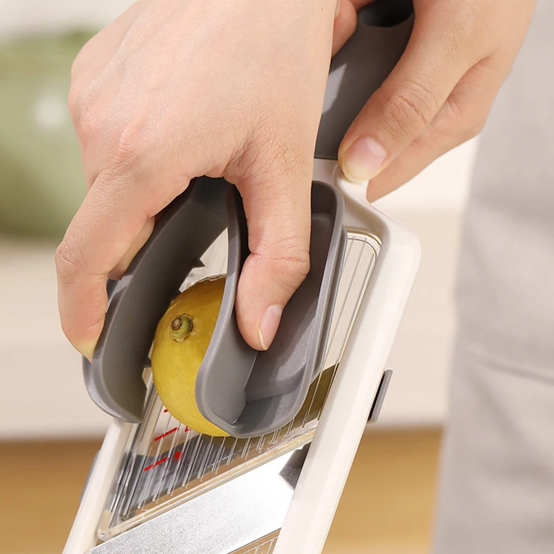 قطاعة خضروات محمولة بسمك قابل للتعديل، قطاعة خيار ليمون، شفرة من الفولاذ المقاوم للصدأ، قطاعة فواكه، أداة مطبخ