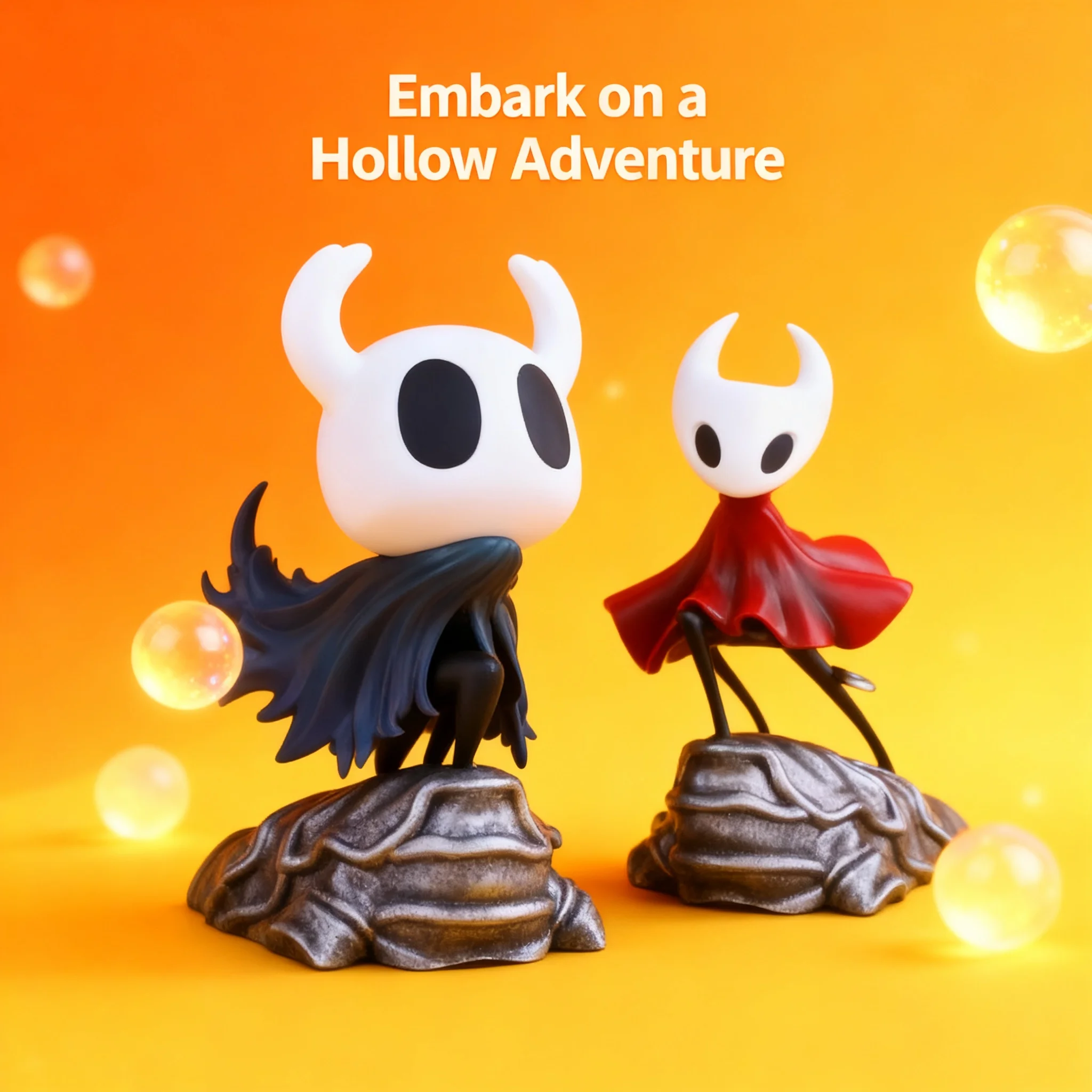 

Best Selling Hollow Knight Hornet Figure Hornet Quirrel Set Desktop Living Room Decoration Statue Collectible Gift for Fans