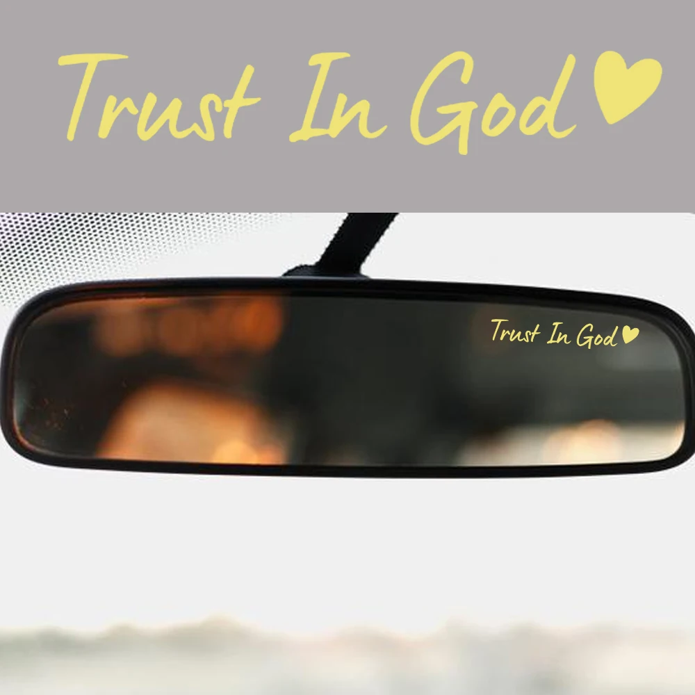 

Trust In God Mirror Decal, Car Decals For Women, Faith Mirror Decal, Cute Vinyl Decal, Christian Car Mirror Decal, Religious Car