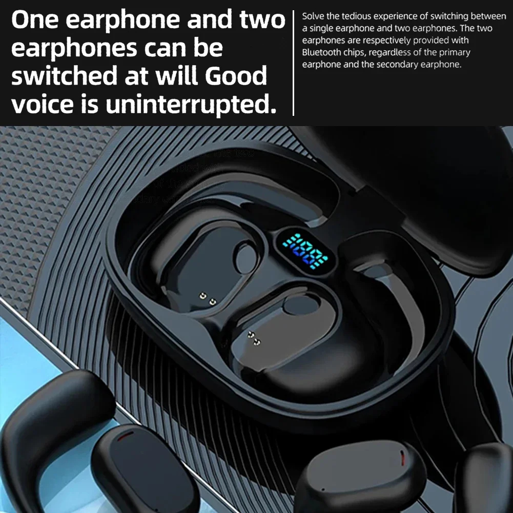 GT280 Wireless Earphones Bluetooth Earphones Touch Earphones  wireless earbuds LED Display Bone Sports Conduction  earphone